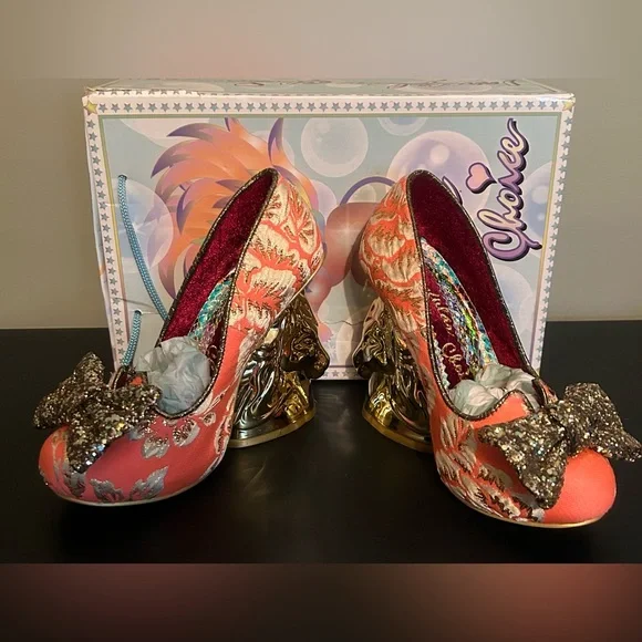 Irregular Choice Trixy in Coral /Gold size 36 - Picture 6 of 9